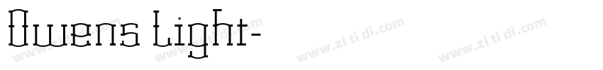 Owens Light字体转换
